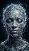 Iridescent Silk Thread Portrait — preview 2