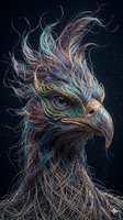 Iridescent Silk Thread Portrait — preview 3