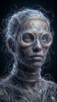 Iridescent Silk Thread Portrait — preview 5