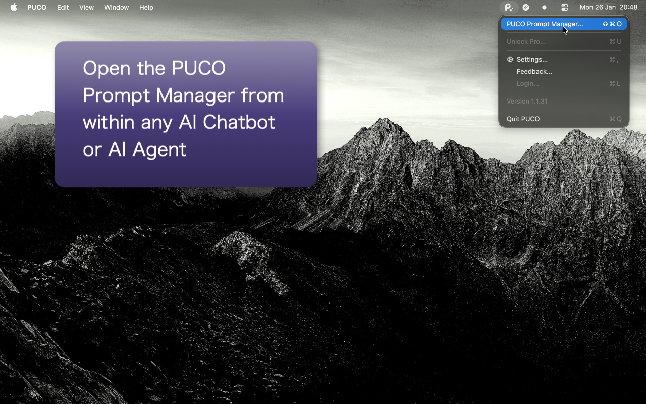 PUCO on Mac — screen 1