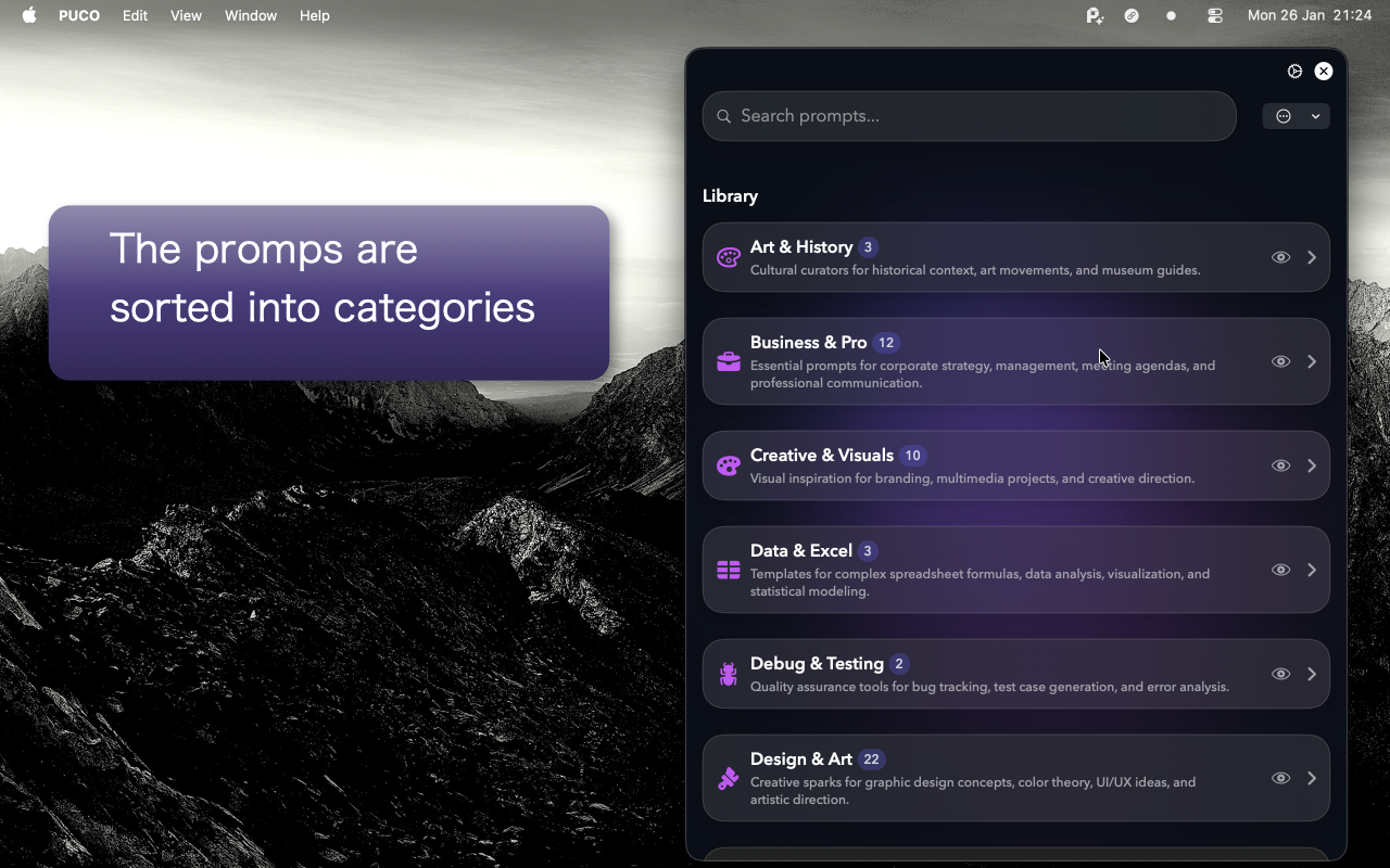 PUCO on Mac — screen 2