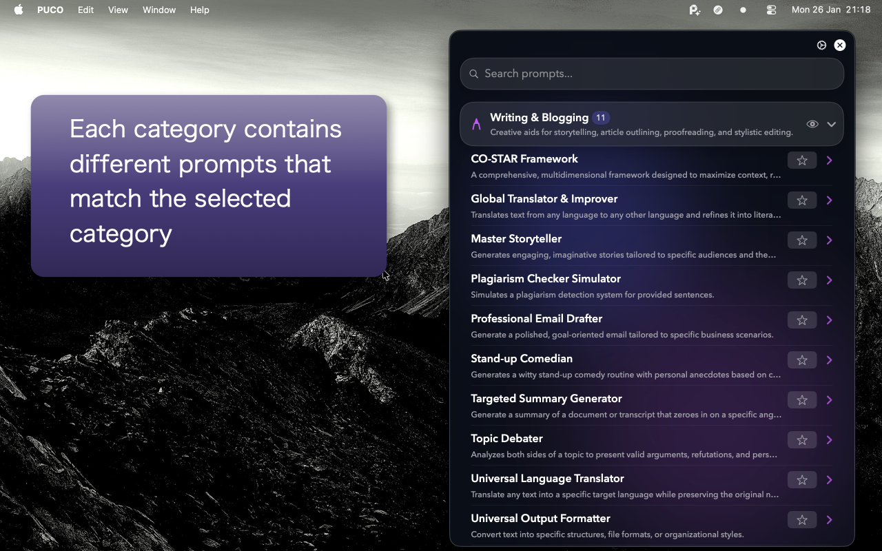 PUCO on Mac — screen 3